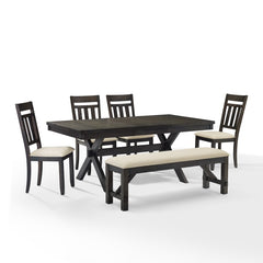 Crosley Hayden 98 Inch 6pc Dining Set Slate - KF13028SL - The Home Selection