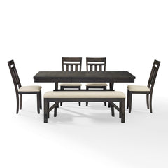 Crosley Hayden 98 Inch 6pc Dining Set Slate - KF13028SL - The Home Selection