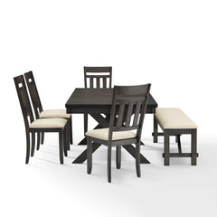 Crosley Hayden 98 Inch 6pc Dining Set Slate - KF13028SL - The Home Selection