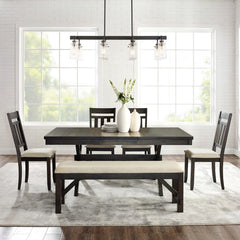 Crosley Hayden 98 Inch 6pc Dining Set Slate - KF13028SL - The Home Selection