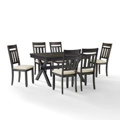 Crosley Hayden 98 Inch 7pc Dining Set Slate - KF13029SL - The Home Selection