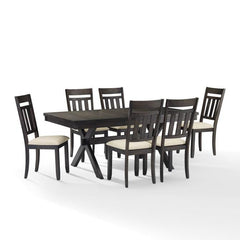 Crosley Hayden 98 Inch 7pc Dining Set Slate - KF13029SL - The Home Selection