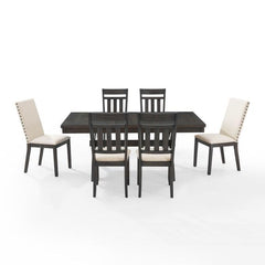 Crosley Hayden 98 Inch 7pc Dining Set Slate - KF13077SL - The Home Selection