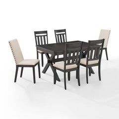 Crosley Hayden 98 Inch 7pc Dining Set Slate - KF13077SL - The Home Selection