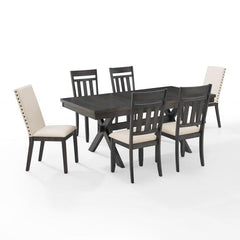 Crosley Hayden 98 Inch 7pc Dining Set Slate - KF13077SL - The Home Selection