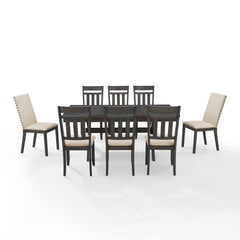 Crosley Hayden 98 Inch 9pc Dining Set Slate - KF13072SL - The Home Selection