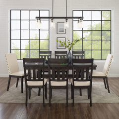 Crosley Hayden 98 Inch 9pc Dining Set Slate - KF13072SL - The Home Selection