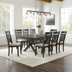 Crosley Hayden 98 Inch 9pc Dining Sets Slate - KF13022SL - The Home Selection