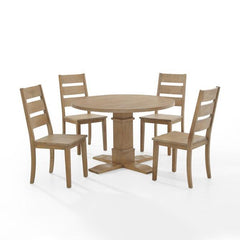 Crosley Joanna 104 Inch 5pc Round Dining Set - KF13062RB-RB - The Home Selection