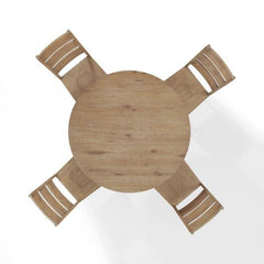 Crosley Joanna 104 Inch 5pc Round Dining Set - KF13062RB-RB - The Home Selection