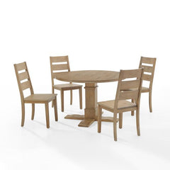 Crosley Joanna 104 Inch 5pc Round Dining Set - KF13062RB-RB - The Home Selection
