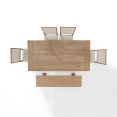 Crosley Joanna 126 Inch 6pc Dining Set Rustic-Brown - KF20021RB - The Home Selection
