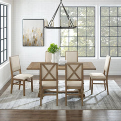 Crosley Joanna 126 Inch 7pc Dining Set - KF13067 - The Home Selection
