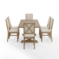 Crosley Joanna 126 Inch 7pc Dining Set - KF13067 - The Home Selection