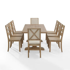 Crosley Joanna 126 Inch 9pc Dining Set - KF13071 - The Home Selection
