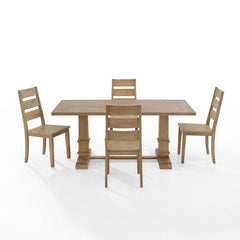 Crosley Joanna 128 Inch 5pc Dining Set Rustic-Brown - KF13064RB-RB - The Home Selection