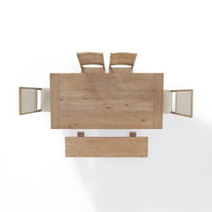 Crosley Joanna 128 Inch 6pc Dining Set Rustic-Brown - KF20022RB - The Home Selection
