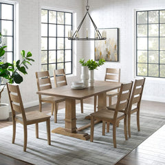 Crosley Joanna 128 Inch 7pc Dining Set - KF13066 - The Home Selection