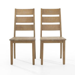 Crosley Joanna 2pc Ladder Back Chair Set Rustic-Brown - CF501217-RB - The Home Selection