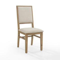Crosley Joanna 2pc Upholstered Back Chair Set Rustic-Brown - CF501317-RB - The Home Selection