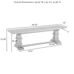 Crosley Joanna Dining Bench - CF5023-RB - The Home Selection