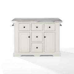 Crosley Julia 50 Inch Stainless Steel Top Kitchen Island - KF30025A - The Home Selection