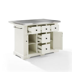 Crosley Julia 50 Inch Stainless Steel Top Kitchen Island - KF30025A - The Home Selection