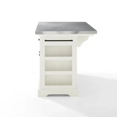Crosley Julia 50 Inch Stainless Steel Top Kitchen Island - KF30025A - The Home Selection