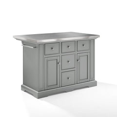 Crosley Julia 50 Inch Stainless Steel Top Kitchen Island - KF30025A - The Home Selection