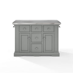 Crosley Julia 50 Inch Stainless Steel Top Kitchen Island - KF30025A - The Home Selection