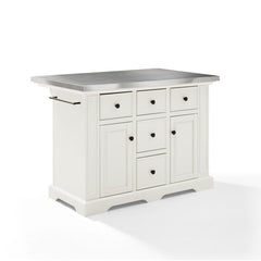 Crosley Julia 50 Inch Stainless Steel Top Kitchen Island - KF30025A - The Home Selection