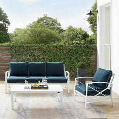 Crosley Kaplan 119 Inch 3pc Outdoor Metal Sofa Set - KO60031BZ - The Home Selection
