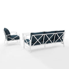 Crosley Kaplan 119 Inch 3pc Outdoor Metal Sofa Set - KO60031BZ - The Home Selection