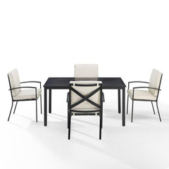 Crosley Kaplan 121.50 Inch 5pc Outdoor Metal Dining Set - KO60019BZ - The Home Selection