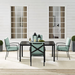 Crosley Kaplan 121.50 Inch 5pc Outdoor Metal Dining Set - KO60019BZ - The Home Selection