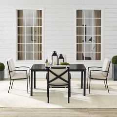 Crosley Kaplan 121.50 Inch 5pc Outdoor Metal Dining Set - KO60019BZ - The Home Selection