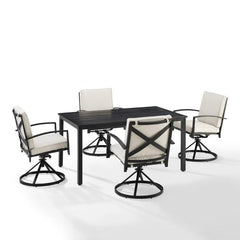 Crosley Kaplan 122 Inch 5pc Outdoor Metal Dining Set - KO60021BZ - The Home Selection