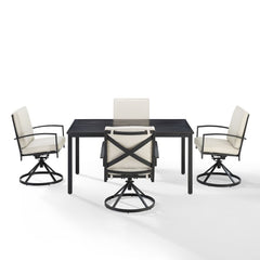 Crosley Kaplan 122 Inch 5pc Outdoor Metal Dining Set - KO60021BZ - The Home Selection