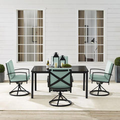 Crosley Kaplan 122 Inch 5pc Outdoor Metal Dining Set - KO60021BZ - The Home Selection