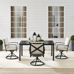 Crosley Kaplan 122 Inch 5pc Outdoor Metal Dining Set - KO60021BZ - The Home Selection