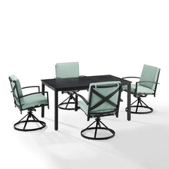 Crosley Kaplan 122 Inch 5pc Outdoor Metal Dining Set - KO60021BZ - The Home Selection