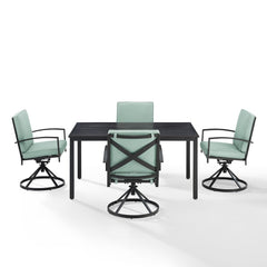 Crosley Kaplan 122 Inch 5pc Outdoor Metal Dining Set - KO60021BZ - The Home Selection