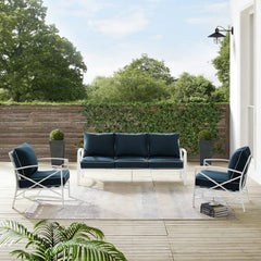 Crosley Kaplan 147 Inch 3pc Outdoor Metal Sofa Set - KO60030BZ - The Home Selection
