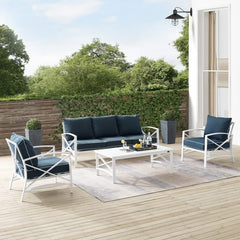 Crosley Kaplan 147 Inch 4pc Outdoor Metal Sofa Set - KO60028 - The Home Selection
