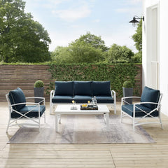 Crosley Kaplan 147 Inch 4pc Outdoor Metal Sofa Set - KO60028 - The Home Selection