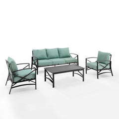 Crosley Kaplan 147 Inch 4pc Outdoor Metal Sofa Set - KO60028 - The Home Selection