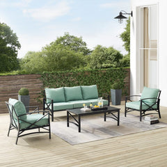 Crosley Kaplan 147 Inch 4pc Outdoor Metal Sofa Set - KO60028 - The Home Selection