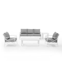 Crosley Kaplan 147 Inch 5pc Outdoor Metal Sofa Set - KO60032 - The Home Selection