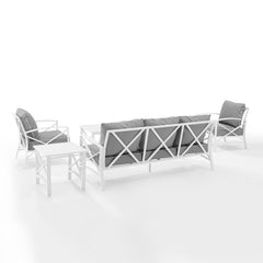 Crosley Kaplan 147 Inch 5pc Outdoor Metal Sofa Set - KO60032 - The Home Selection