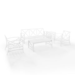 Crosley Kaplan 147 Inch 5pc Outdoor Metal Sofa Set - KO60032 - The Home Selection